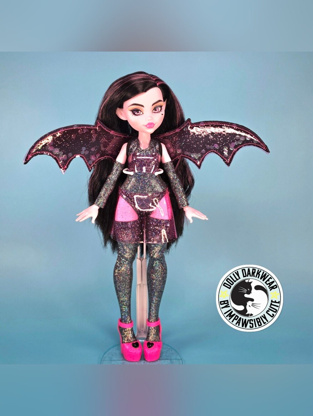 For G3 Monster High Draculaura- PVC Bat Fit